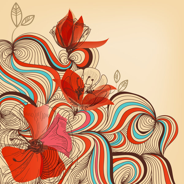 Vector floral background