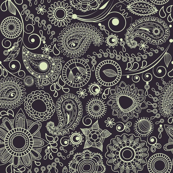 Vector bloemmotief paisley — Stockvector