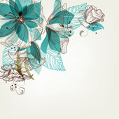 Retro flowers vector illustration