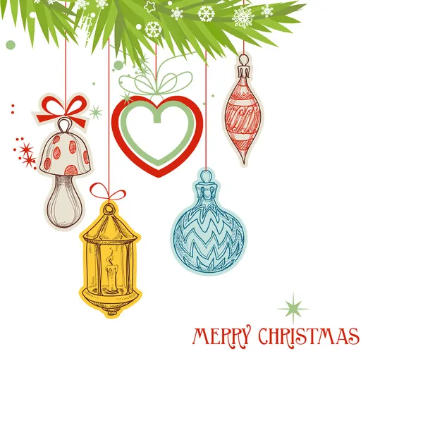 Εικονογράφηση φορέας Χριστουγεννιάτικη κάρτα — Διανυσματικό Αρχείο