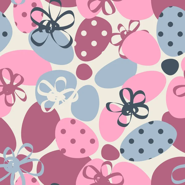 Funky motif floral pastel sans couture — Image vectorielle