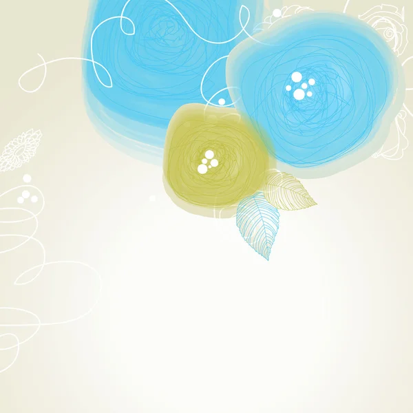 Fond floral festif, vecteur abstrait de fleurs mignonnes — Image vectorielle