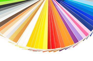 daire formu üzerinde beyaz izole palette renkleri