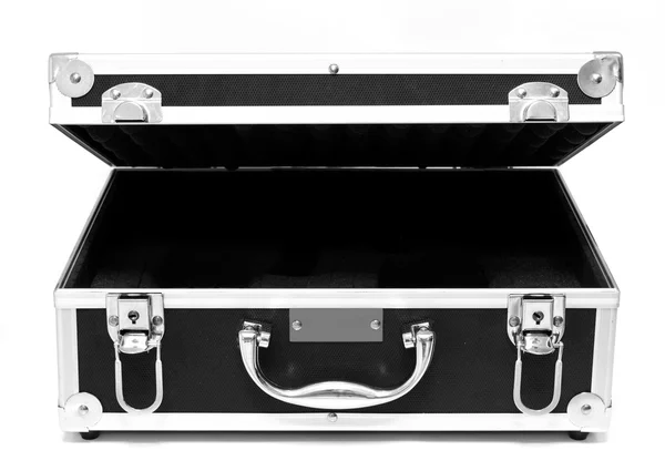 Zwarte koffer geïsoleerd — Stockfoto