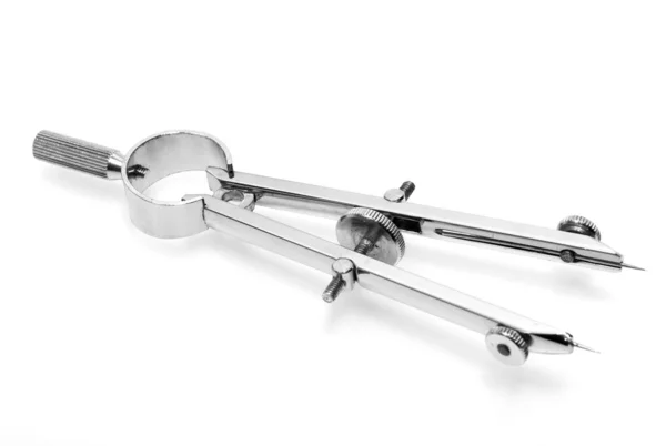 Çizim pusula üzerinde beyaz izole