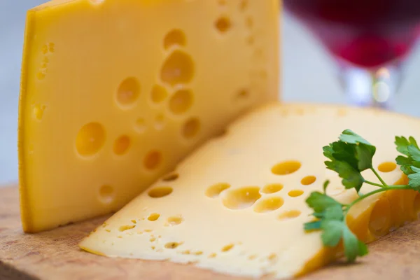 Käse und Wein — Stockfoto
