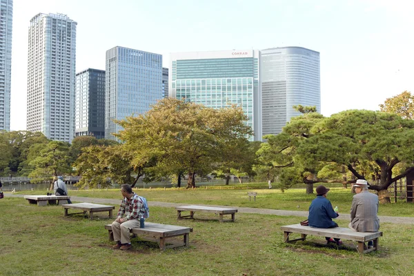 浜離宮恩賜庭園、東京 — ストック写真