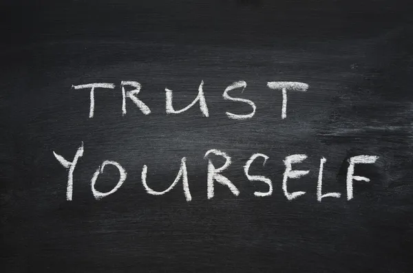 Vertrouw jezelf. — Stockfoto