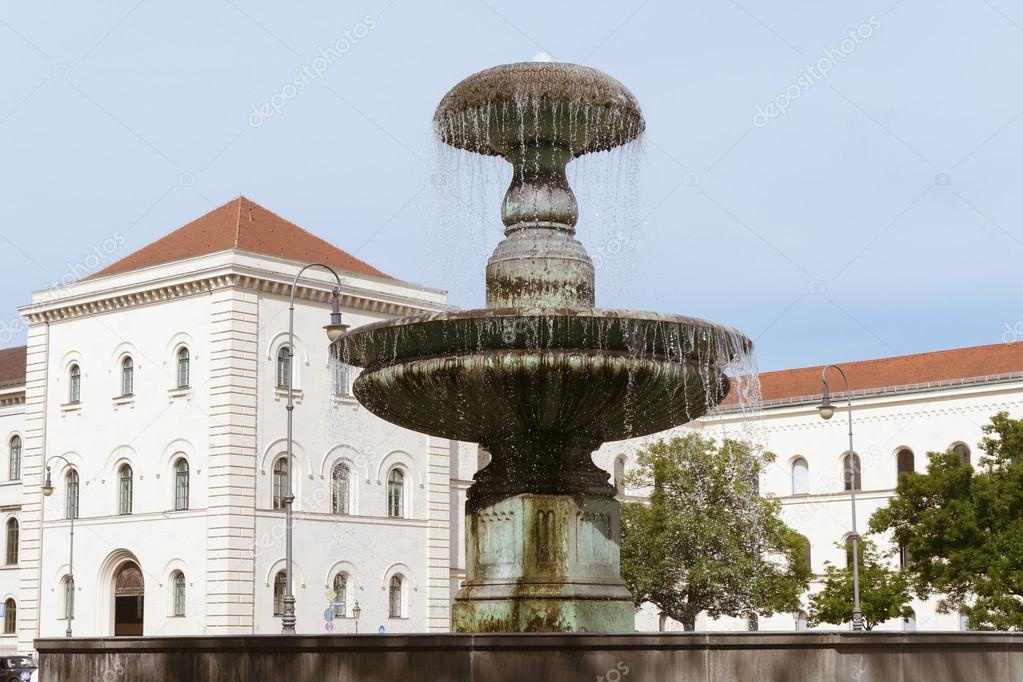 Munich University fountain