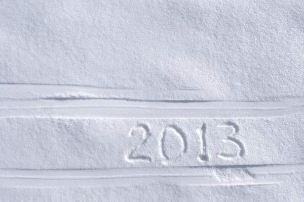 Number 2013 on snow — Stock Photo, Image