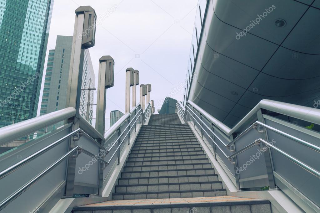 Modern city stairs