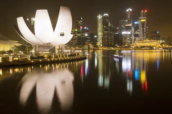 Singapur gece manzarası