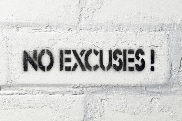 SIN EXCUSOS —  Fotos de Stock