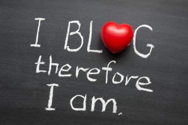 I blog therefore clipart