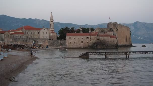 Oude binnenstad van Budva — Stockvideo