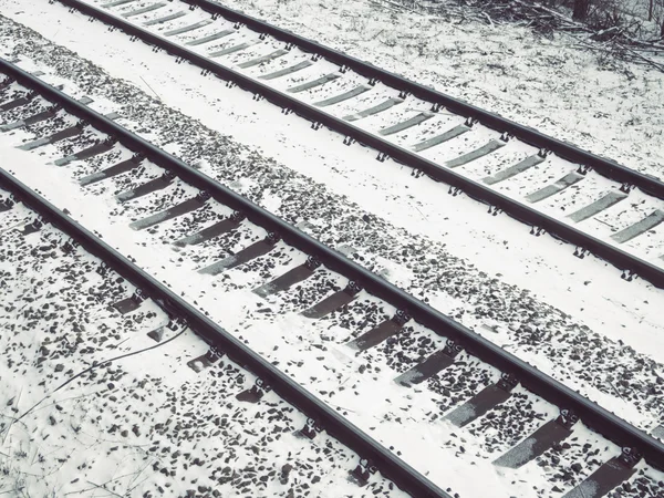 Winter spoorwegen — Stockfoto