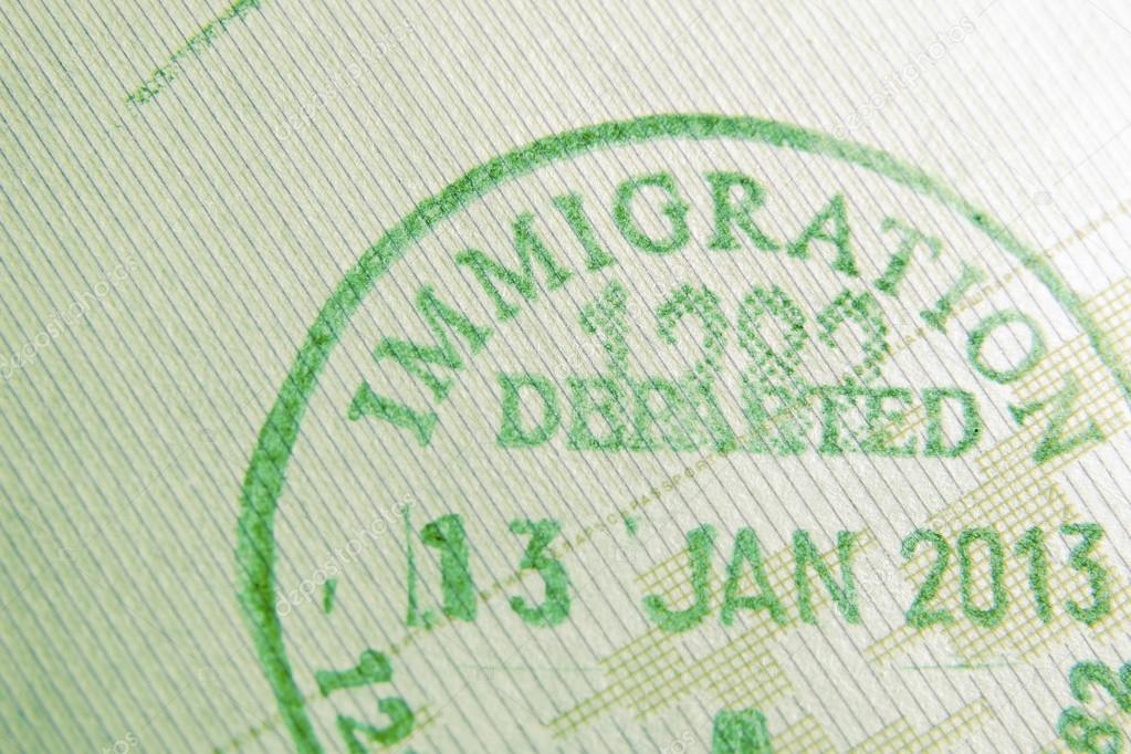 Immigration stamp
