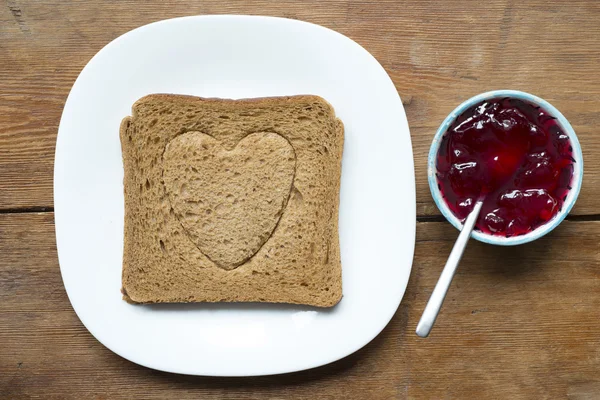 Toast and jam — Stock Photo, Image