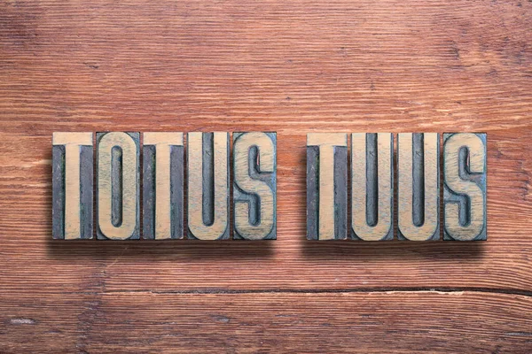 Totus Tuus Ancient Latin Saying Meaning Totally Yours Combined Vintage — Stock Photo, Image
