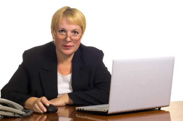 Mature businesswoman looking at you — Stock Photo, Image