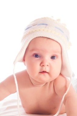 küçük babywearing sıcak yün şapka.