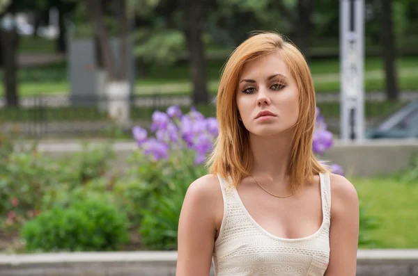 Beauty redhead woman — Stock Photo, Image