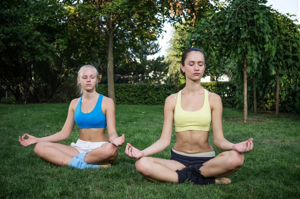 Training in het park — Stockfoto