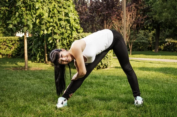 Training in het park — Stockfoto