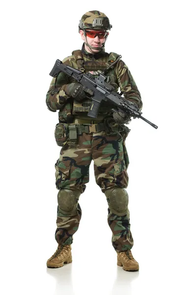 NATO soldier in full gear. — Stock Photo, Image