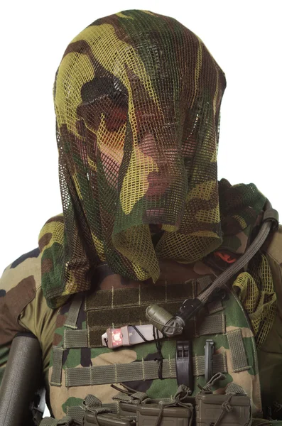 NATO soldier in full gear. — Stock Photo, Image