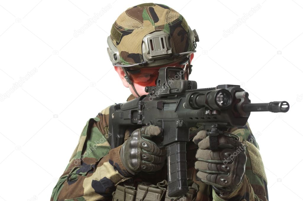 NATO soldier in full gear. 