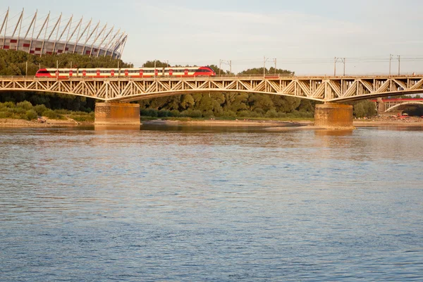 Ponte ferroviario di Varsavia Fotografia Stock