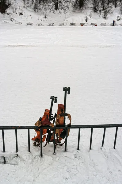 Biatlon çekim aralığı.