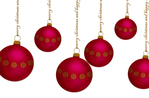 Ornamenti natalizi isolati su bianco — Foto Stock