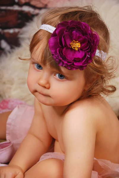 Portrait of adorable baby girl — Stock Photo, Image