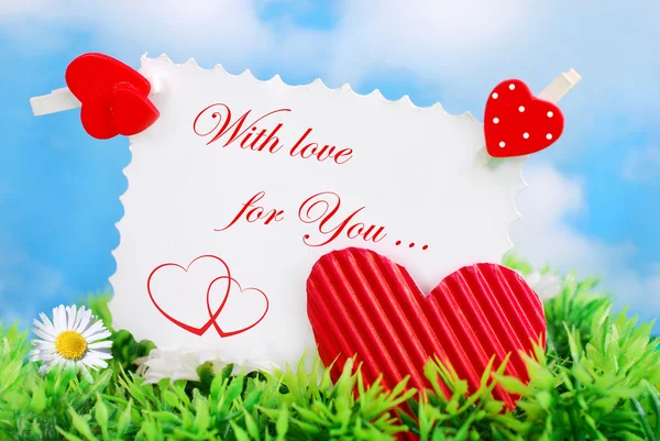 Love card with text — Stock Photo, Image