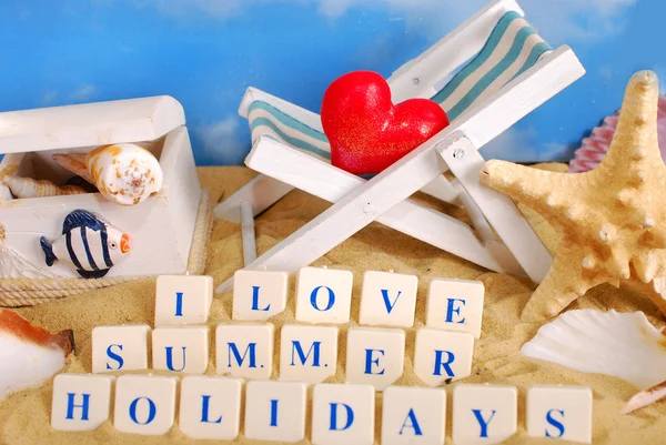 Ik hou van zomervakantie — Stockfoto
