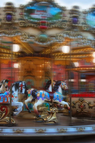 Retro carousel with horses — Stock Photo, Image