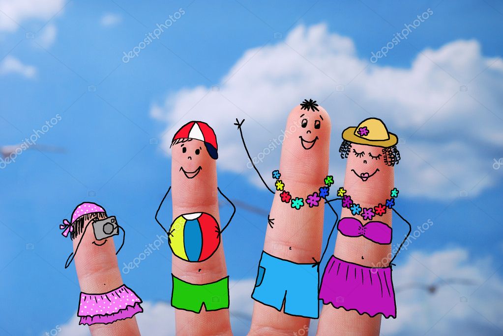 Funny fingers with family on summer holiday Stock Photo by ©teresaterra 29879077 Funny fingers with family on summer holiday Stock Photo by ©teresaterra 29879077