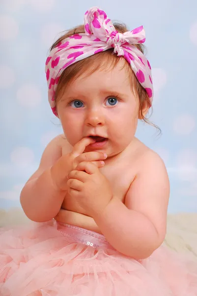 Güzel bebek kız, 10 ay — Stok fotoğraf