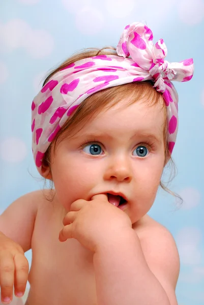 Beautiful baby girl ,10 months — Stock Photo, Image