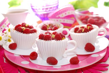 şekil kalıp fincan çay ahududu kek