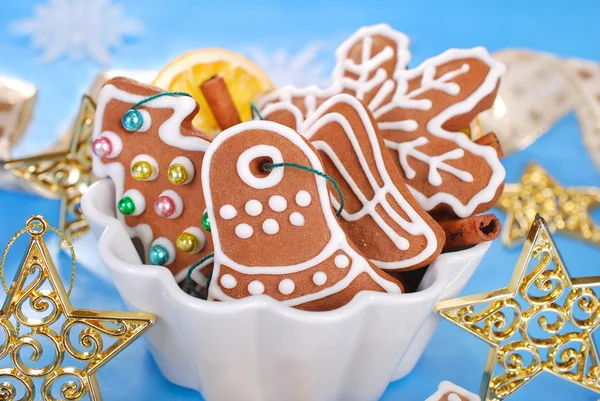 Lebkuchen und Gewürze zu Weihnachten — Stockfoto