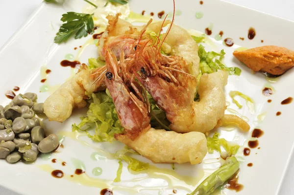 Tempura di gamberetti Foto Stock Royalty Free