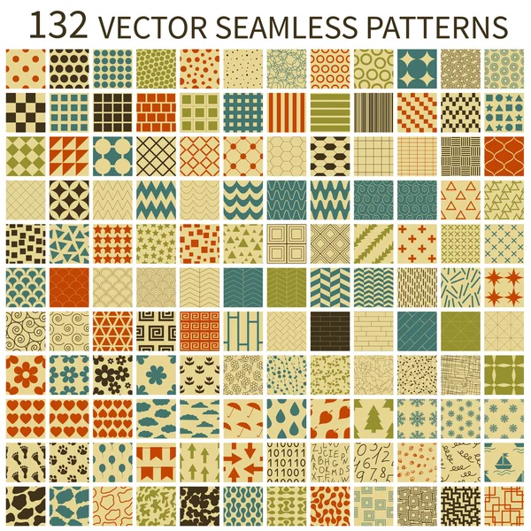 Retro seamless patterns — Stock Vector
