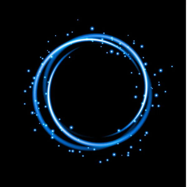 Νέον μπλε κύκλο φόντο — Διανυσματικό Αρχείο