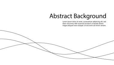 Dalgalı çizgileri olan basit soyut vektör arkaplan tasarımı