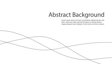 Arka plan vektörü. Dalgalı çizgileri olan basit soyut vektör deseni. Pankart için kapak tasarımı