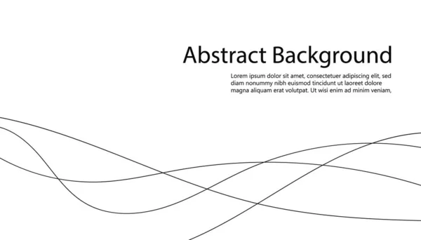 Einfacher abstrakter Vektorhintergrund mit geschwungenen Linien. Coverdesign für Banner — Stockvektor