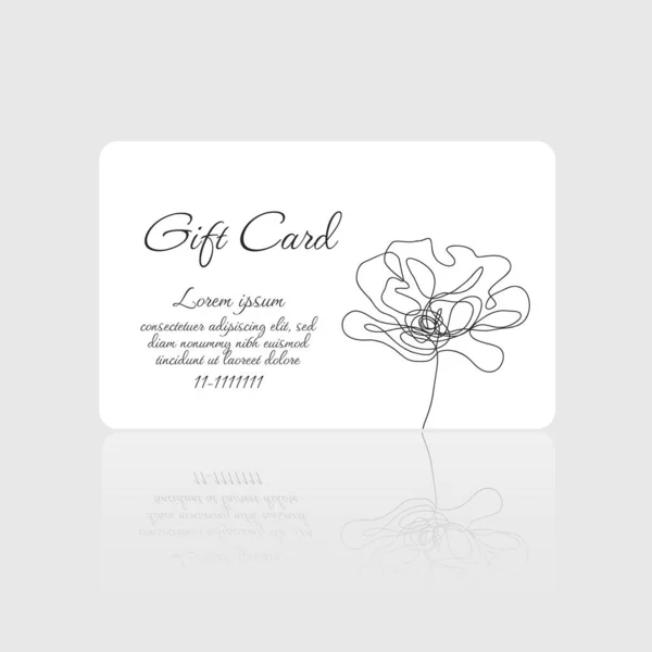 Vetor Cartão Presente Com Design Flor Elegante Fundo Branco Para Gráficos Vetores